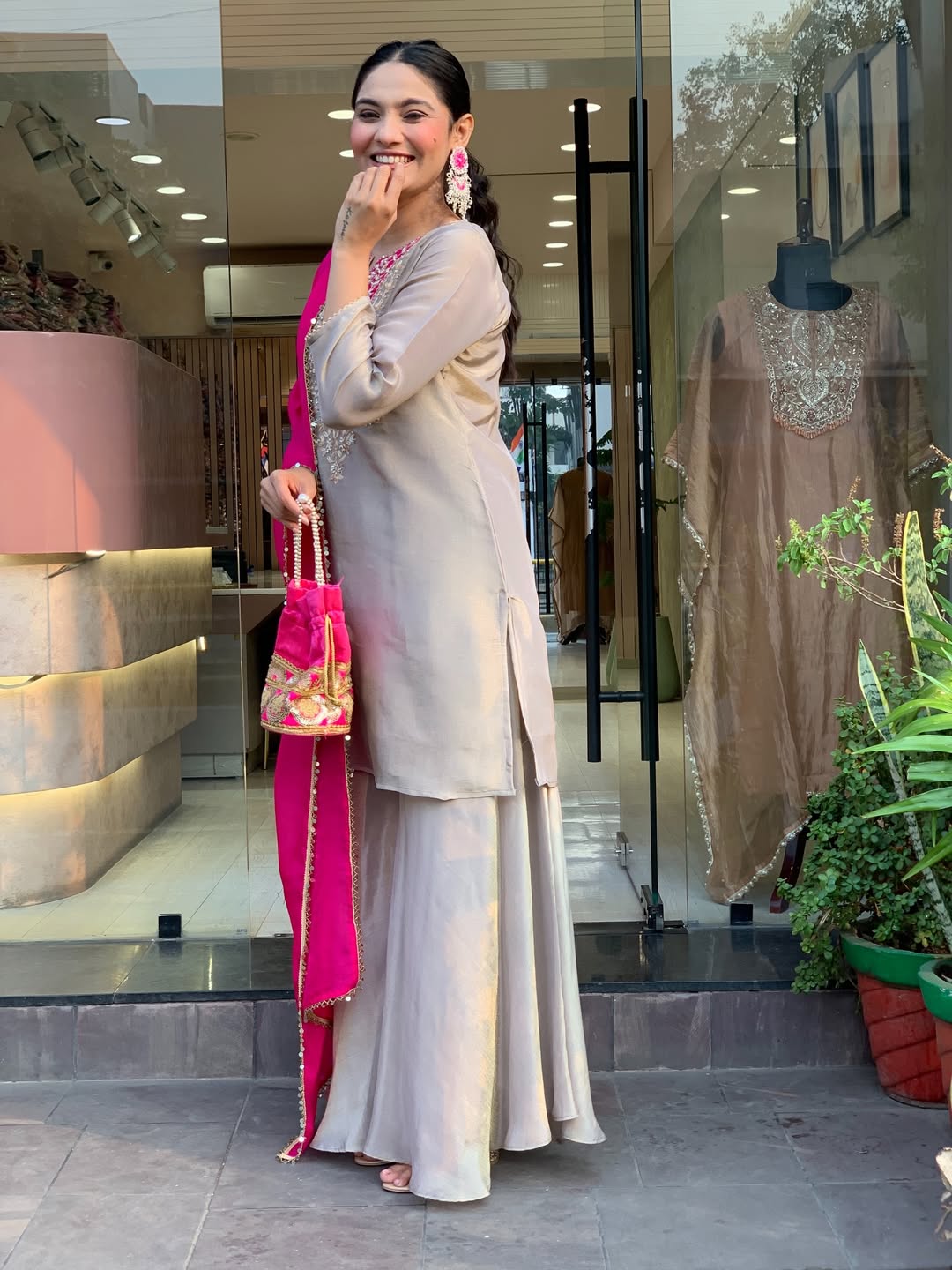 Best pinkish marriage dress