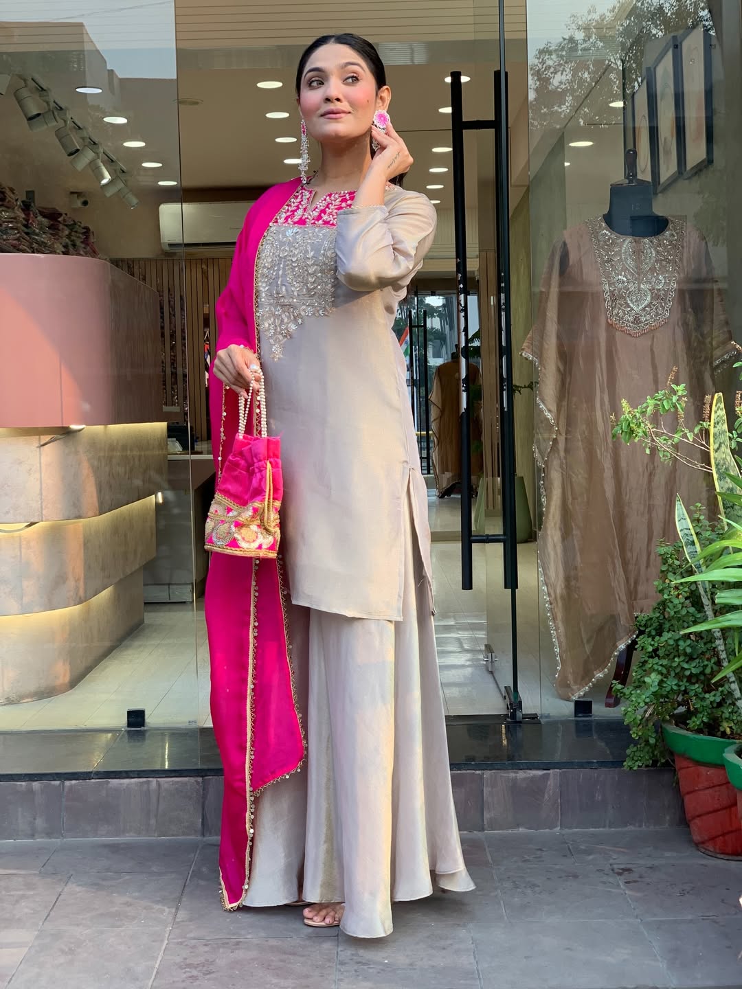 Best pinkish marriage dress