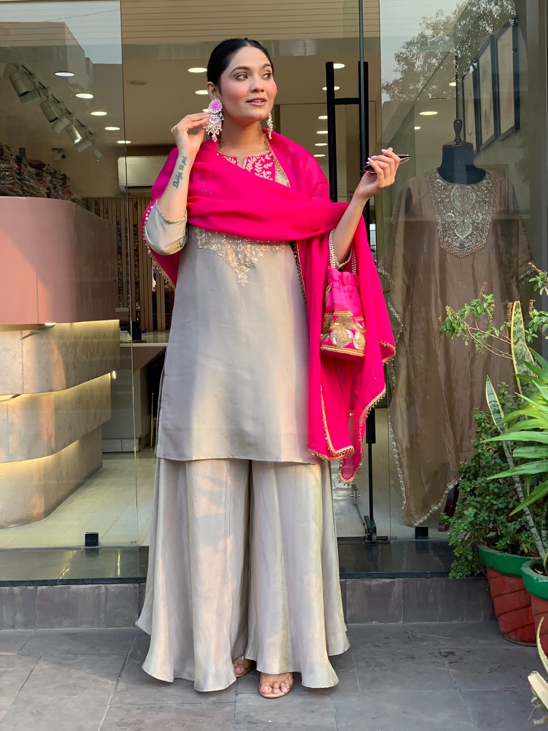 Best pinkish marriage dress