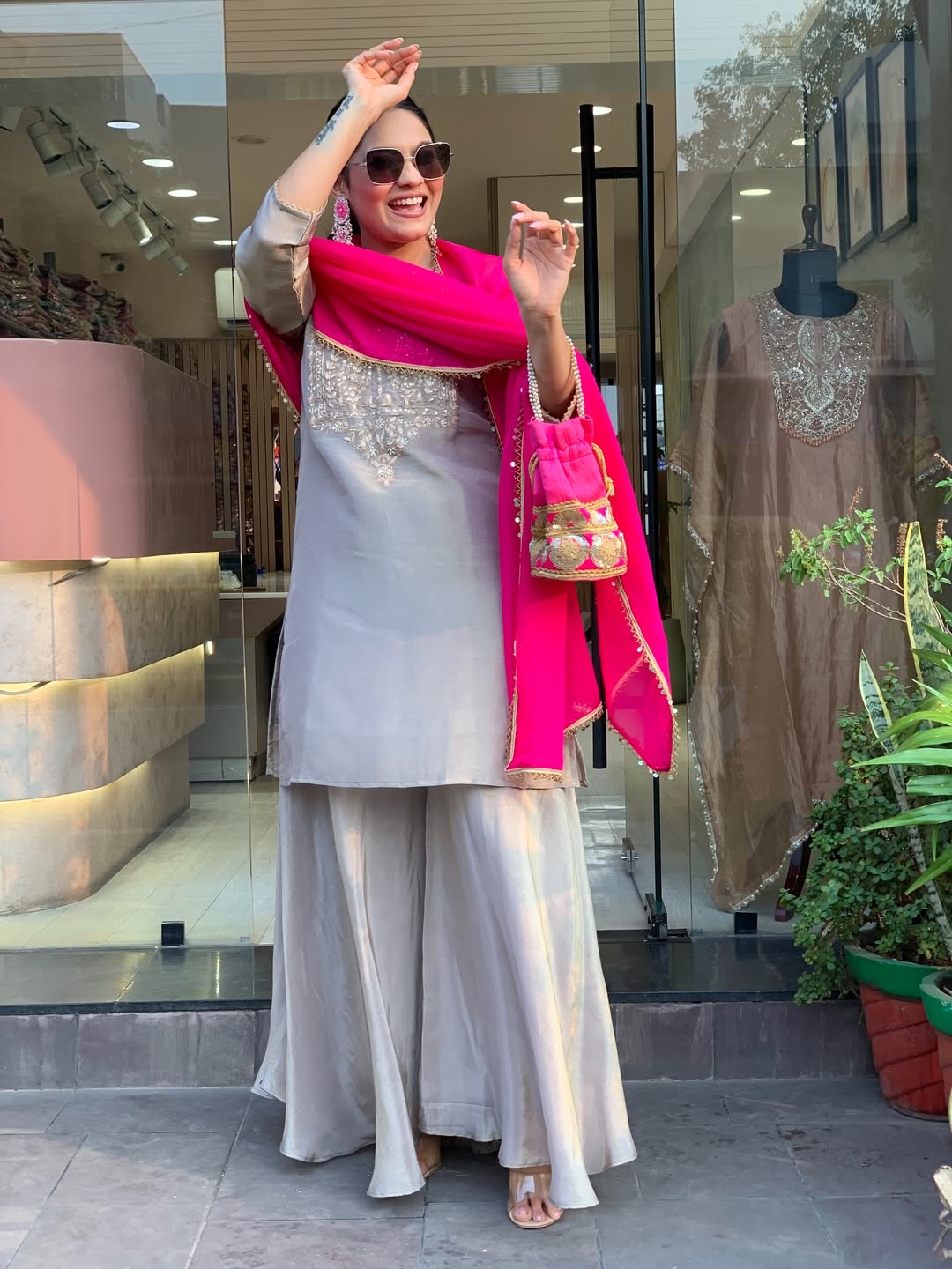 Best pinkish marriage dress