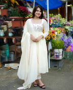 Aarohi Ivory Bloom Anarkali