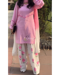 Riwaaz Bloom Cotton Kurti Palazzo Set