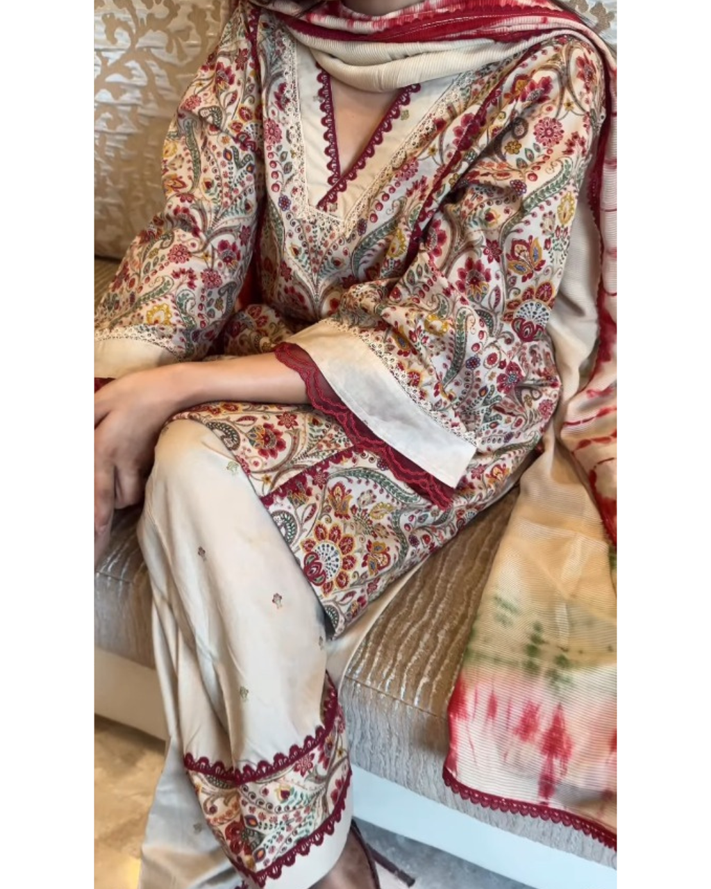Meher Paisley Cotton Kurta Set