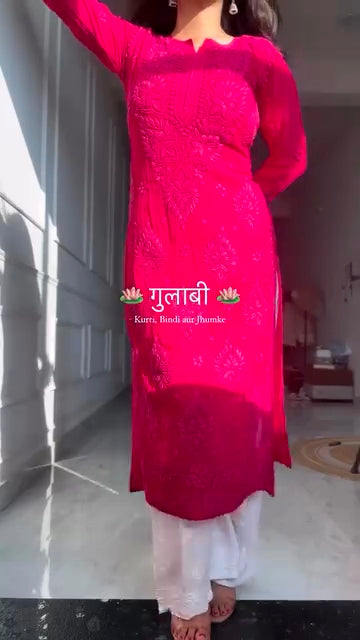 Pihu Georgette Straight Kurta Set