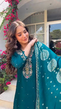 Ruhani Teej Special Dola Silk Suit