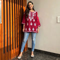 Tara Chikan Rayon A-Line Kurti