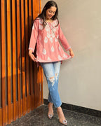 Avni Chikan Rayon A-Line Kurti