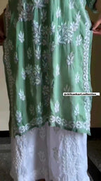 Kairavi White Chikankari Kurti Pant Set