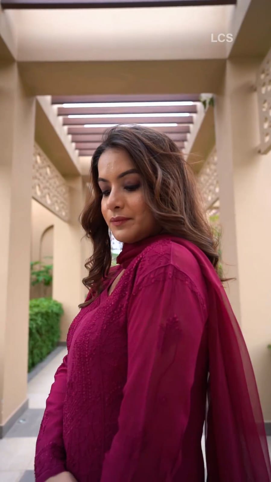 Meher Maroon Georgette Straight Kurta Set