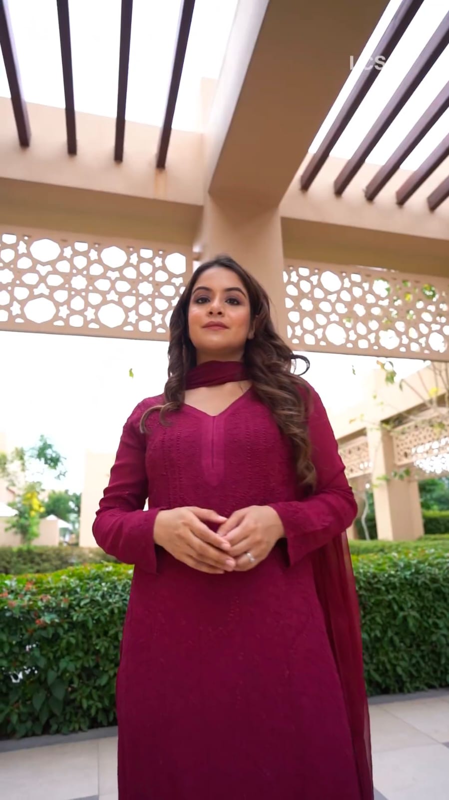 Meher Maroon Georgette Straight Kurta Set
