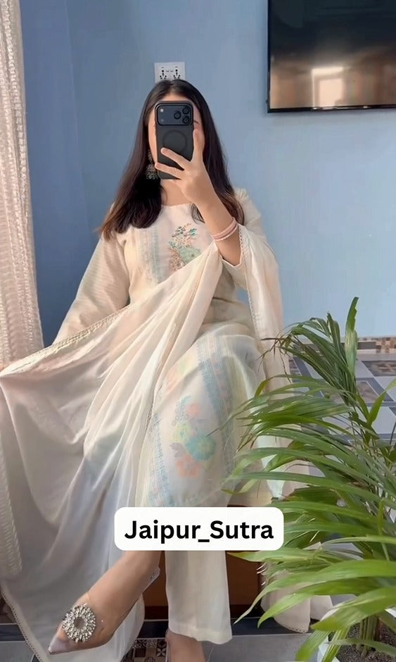 Nysa Ivory Bloom Suit
