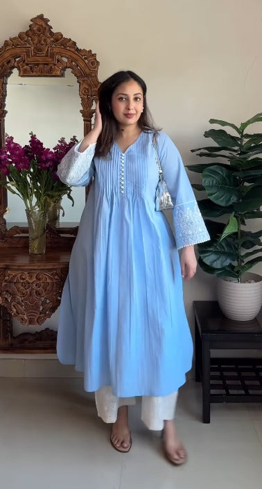 Elara Sky Grace Kurta Set