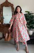 Joy Cotton Ikat Kurta Set