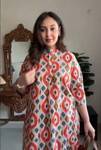 Joy Cotton Ikat Kurta Set
