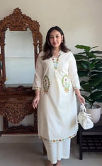 Women Ethnic Motifs Printed Woollen Kurta