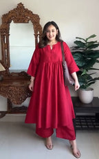 Women Regular A-Line Kurta With Trousers