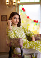 Myra Green Mulmul Printed Kurta