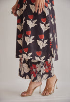 Black Bagru Hand Block Printed Cotton Coord Set
