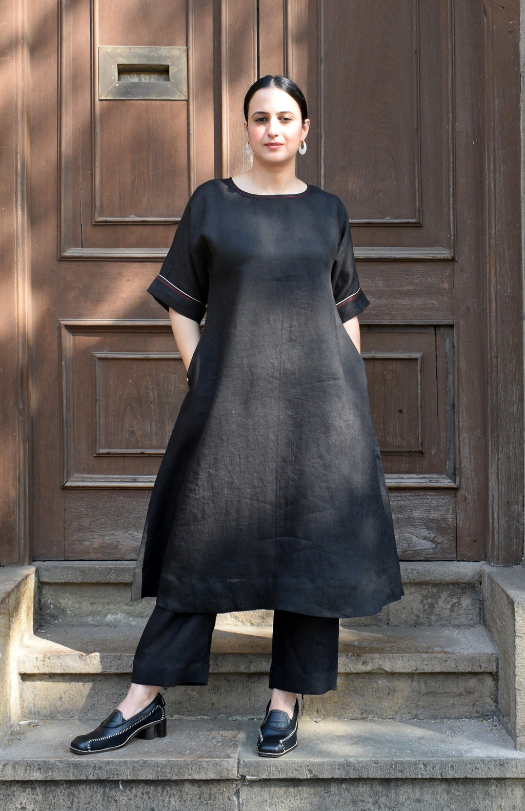Ink Black Linen Co-ord Set