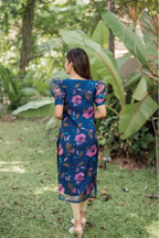 Blueming Blue Organza Kurta