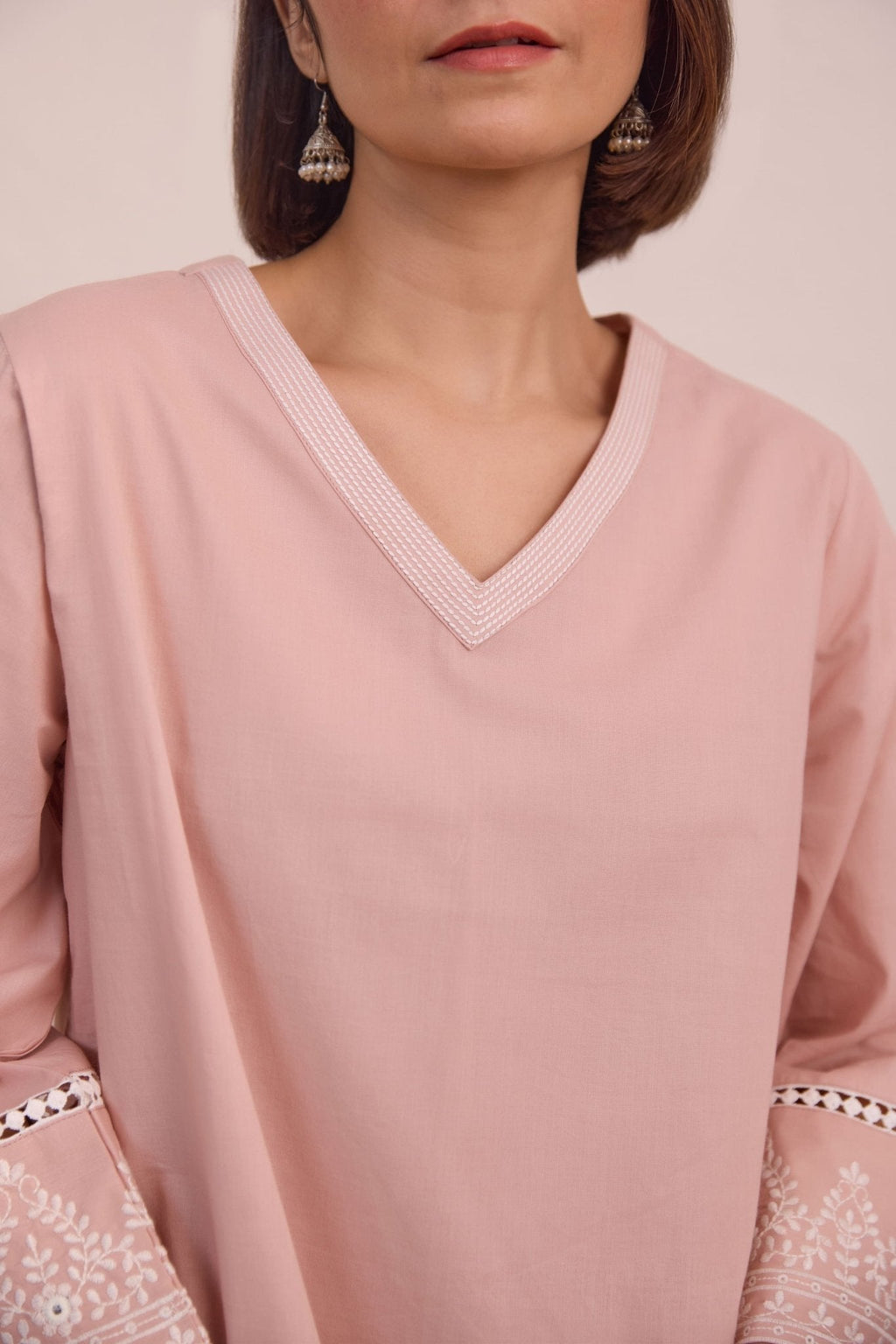 Blush Pink Embroidered Co-ord Set