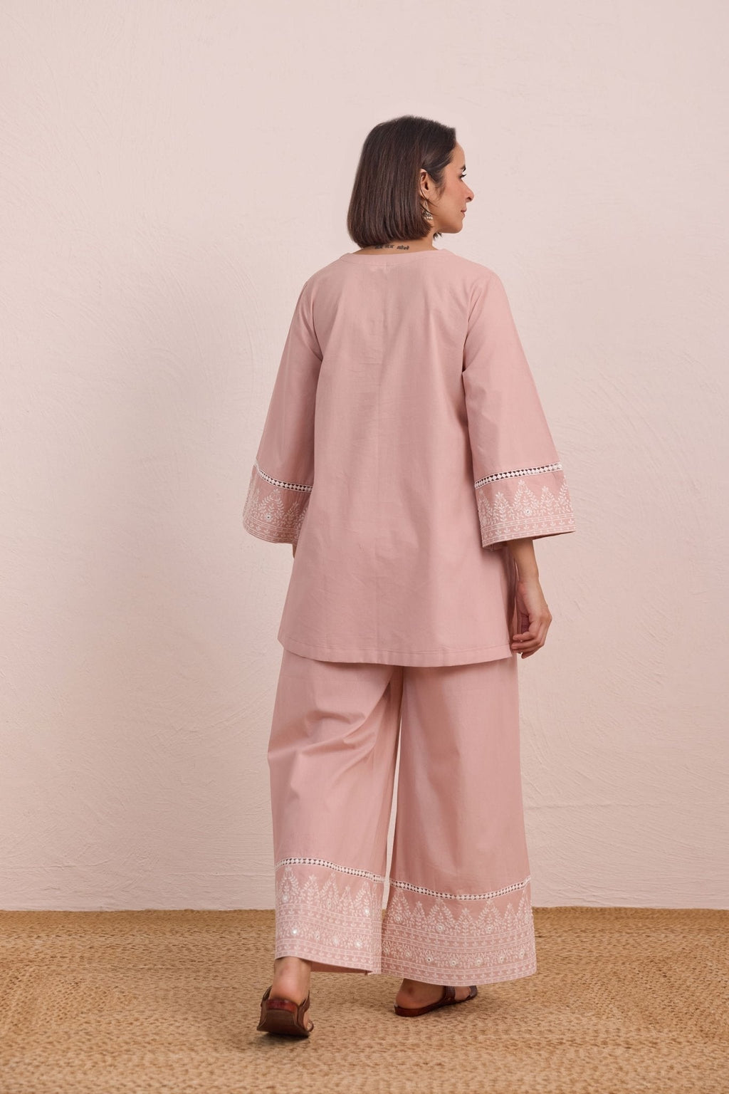 Blush Pink Embroidered Co-ord Set