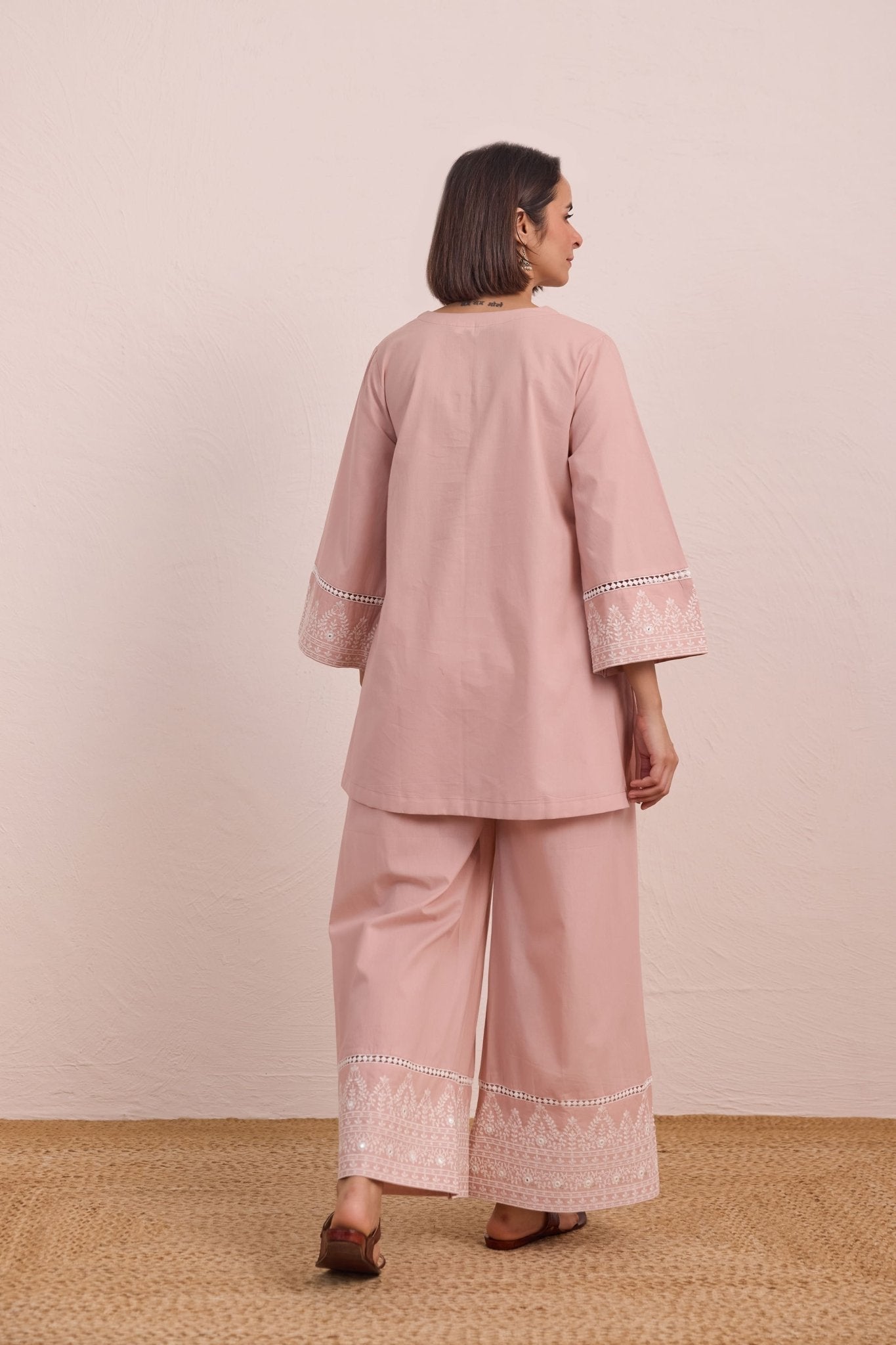 Blush Pink Embroidered Co-ord Set