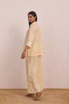Butter Yellow Embroidered Co-ord Set