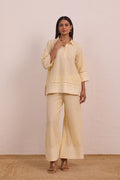 Butter Yellow Embroidered Co-ord Set