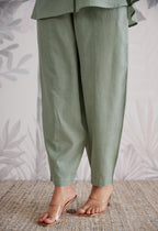 Cotton Slub Solid Moss Green Coord Set