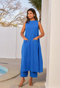 Electric Blue Cotton Coord Set