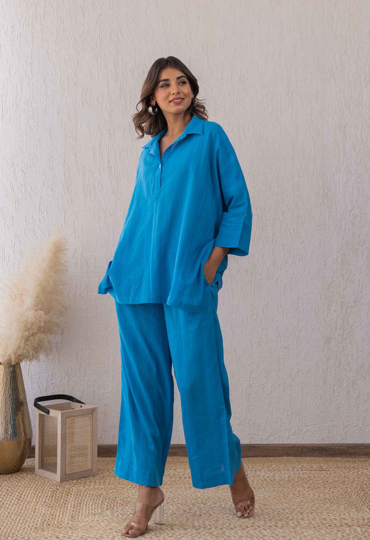 ELECTRIC BLUE SOLID COORD SET