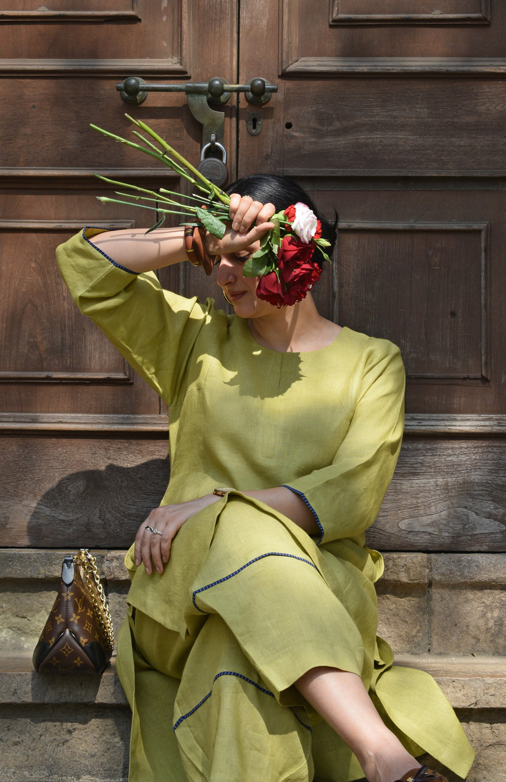 Fresh Lime Linen Co Ord Set