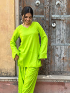 Neon Lime Farshi Salwar Set