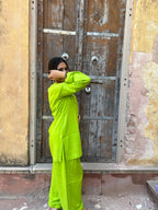 Neon Lime Farshi Salwar Set