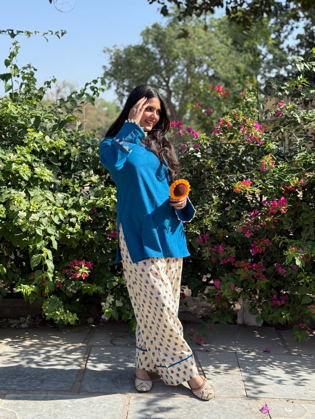 Neel Pushp Farshi Salwar Set
