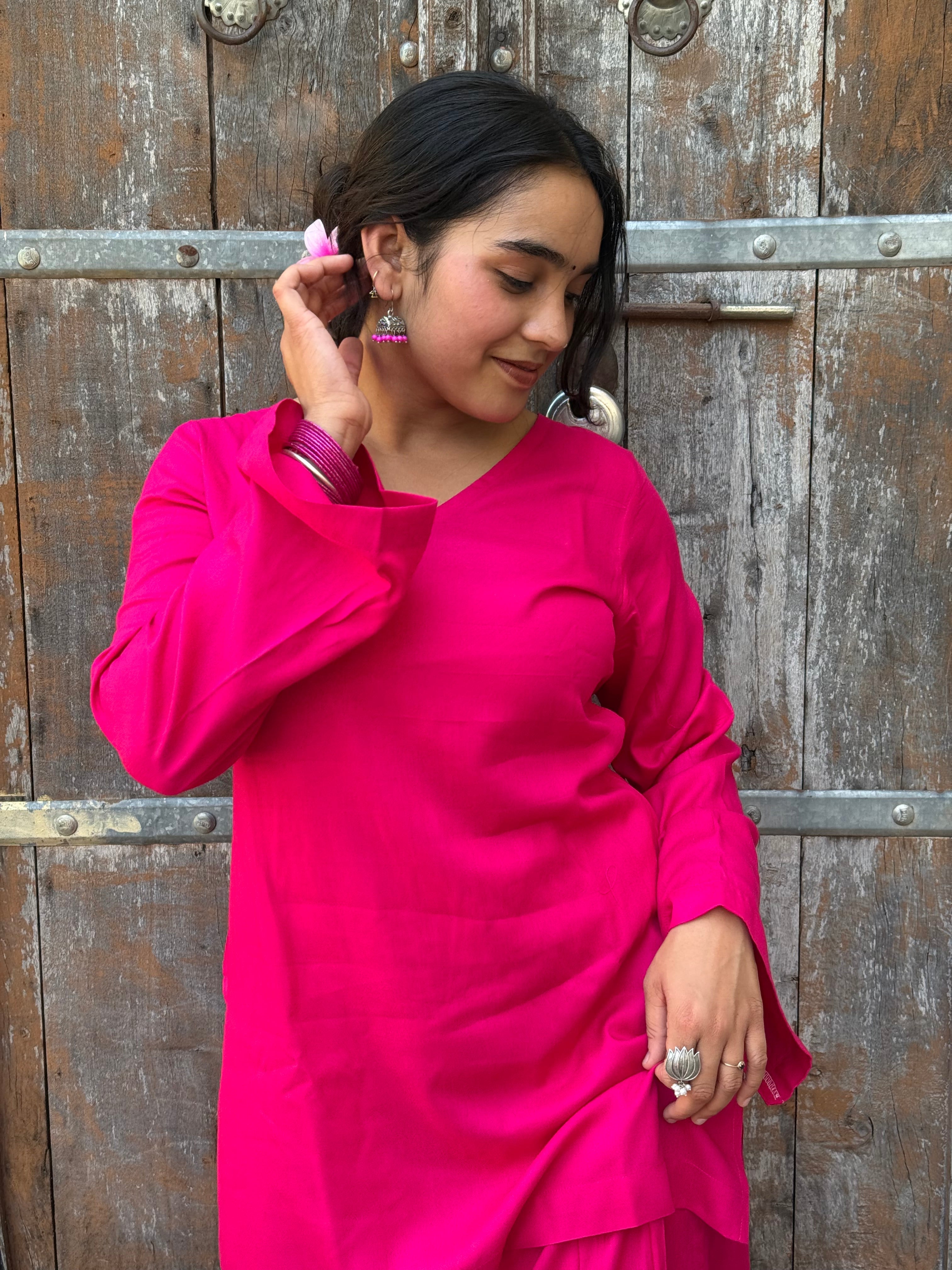 Rani Pink Farshi Salwar Set