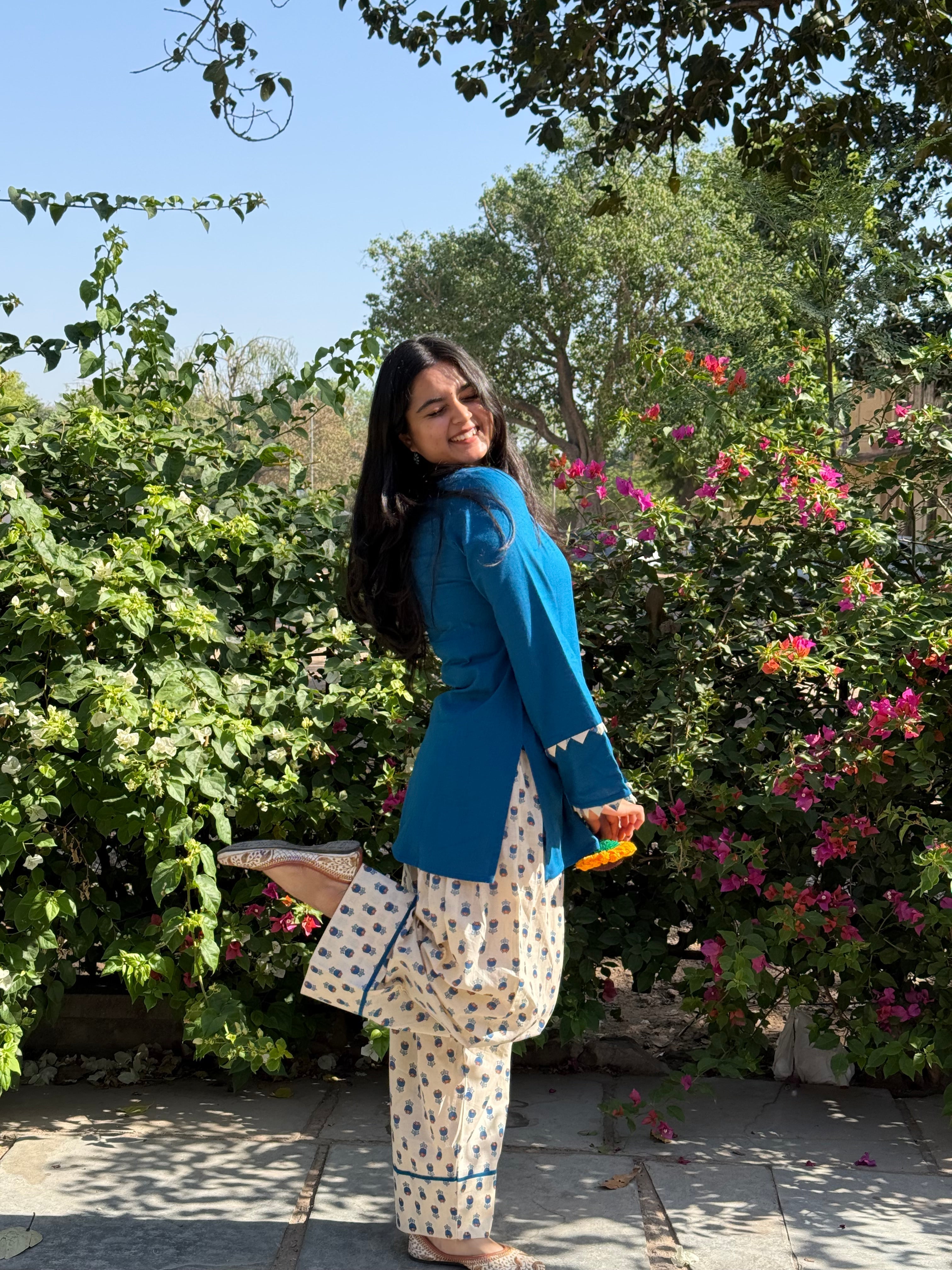 Neel Pushp Farshi Salwar Set