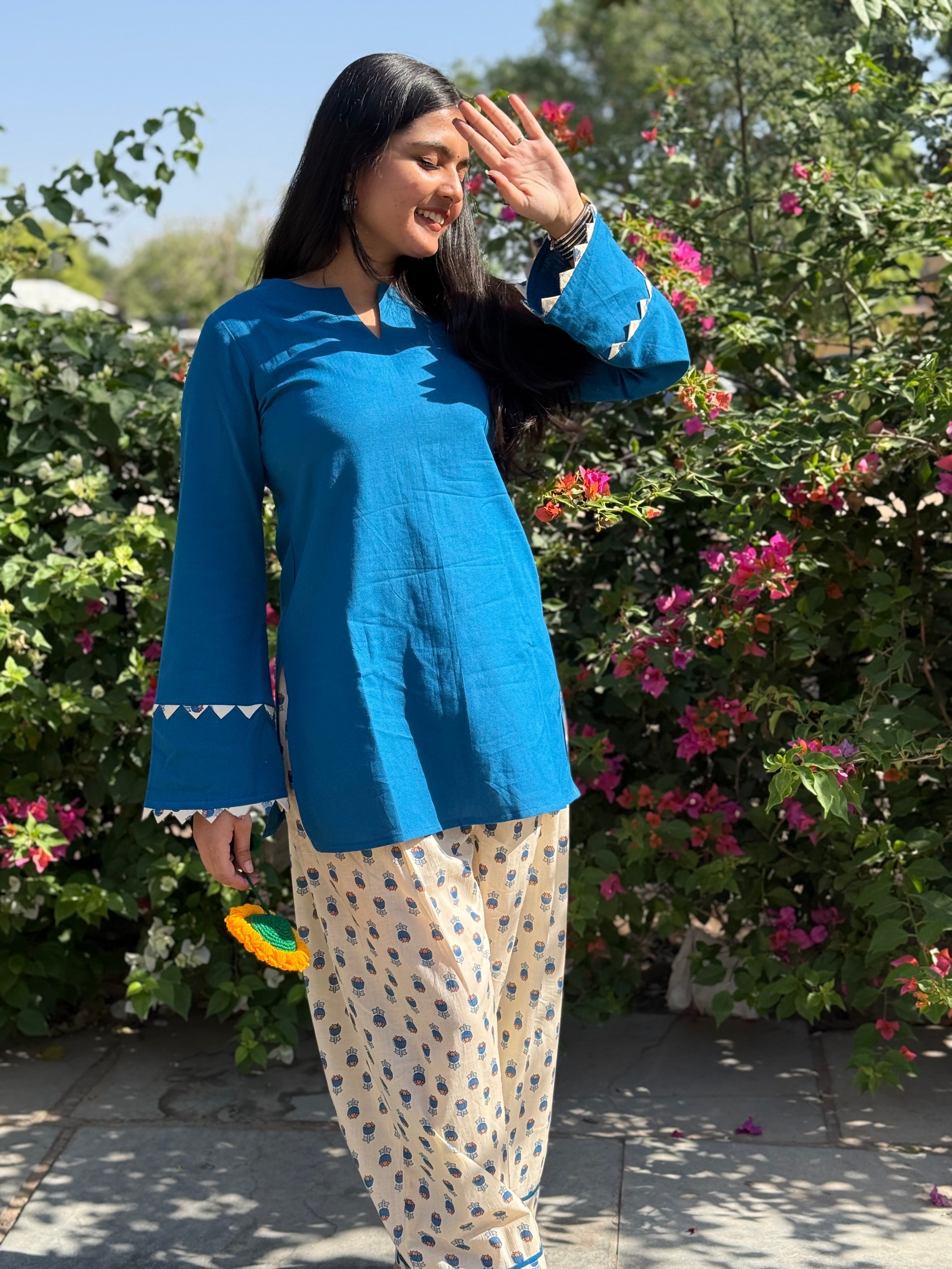 Neel Pushp Farshi Salwar Set