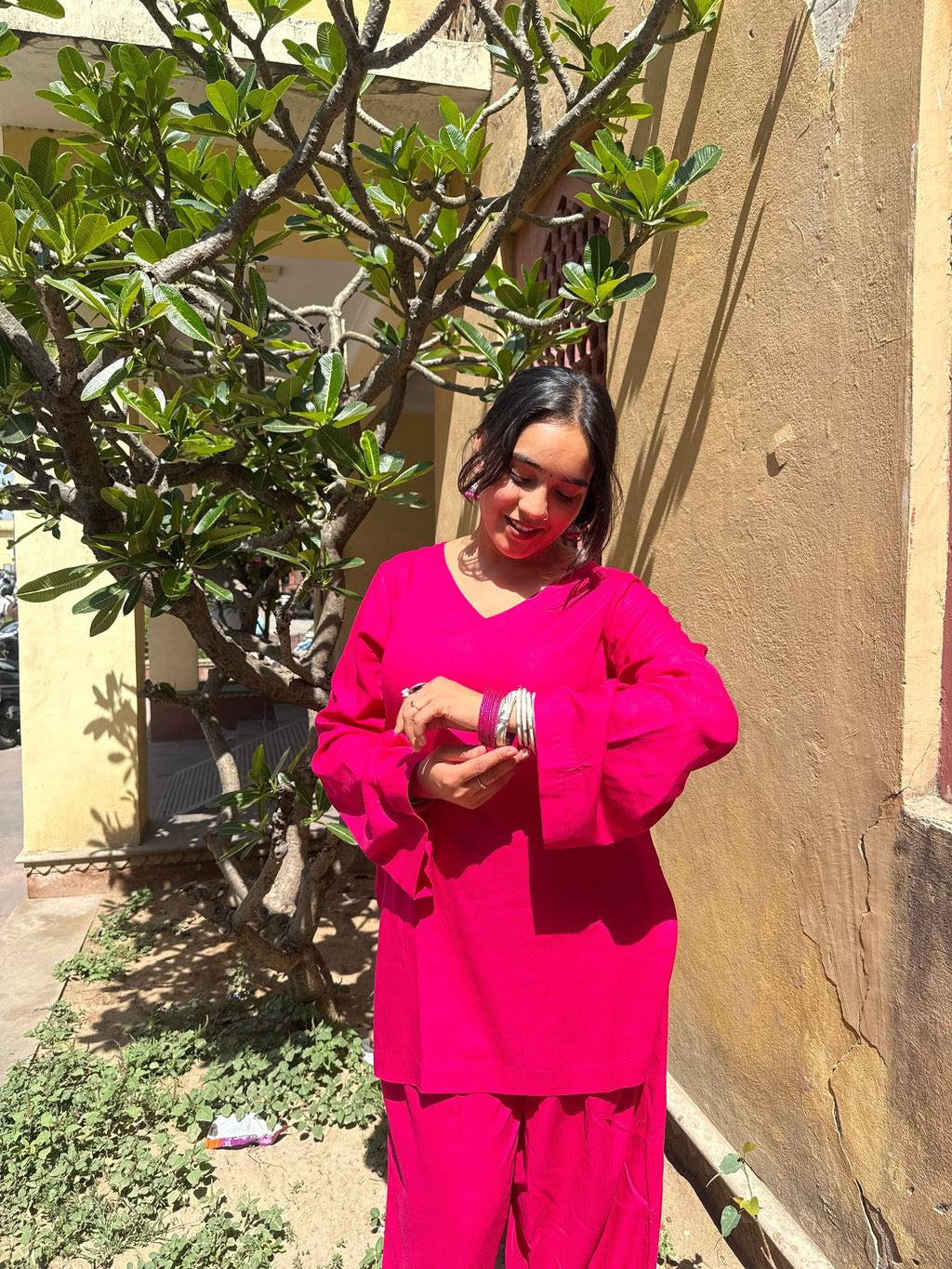 Rani Pink Farshi Salwar Set