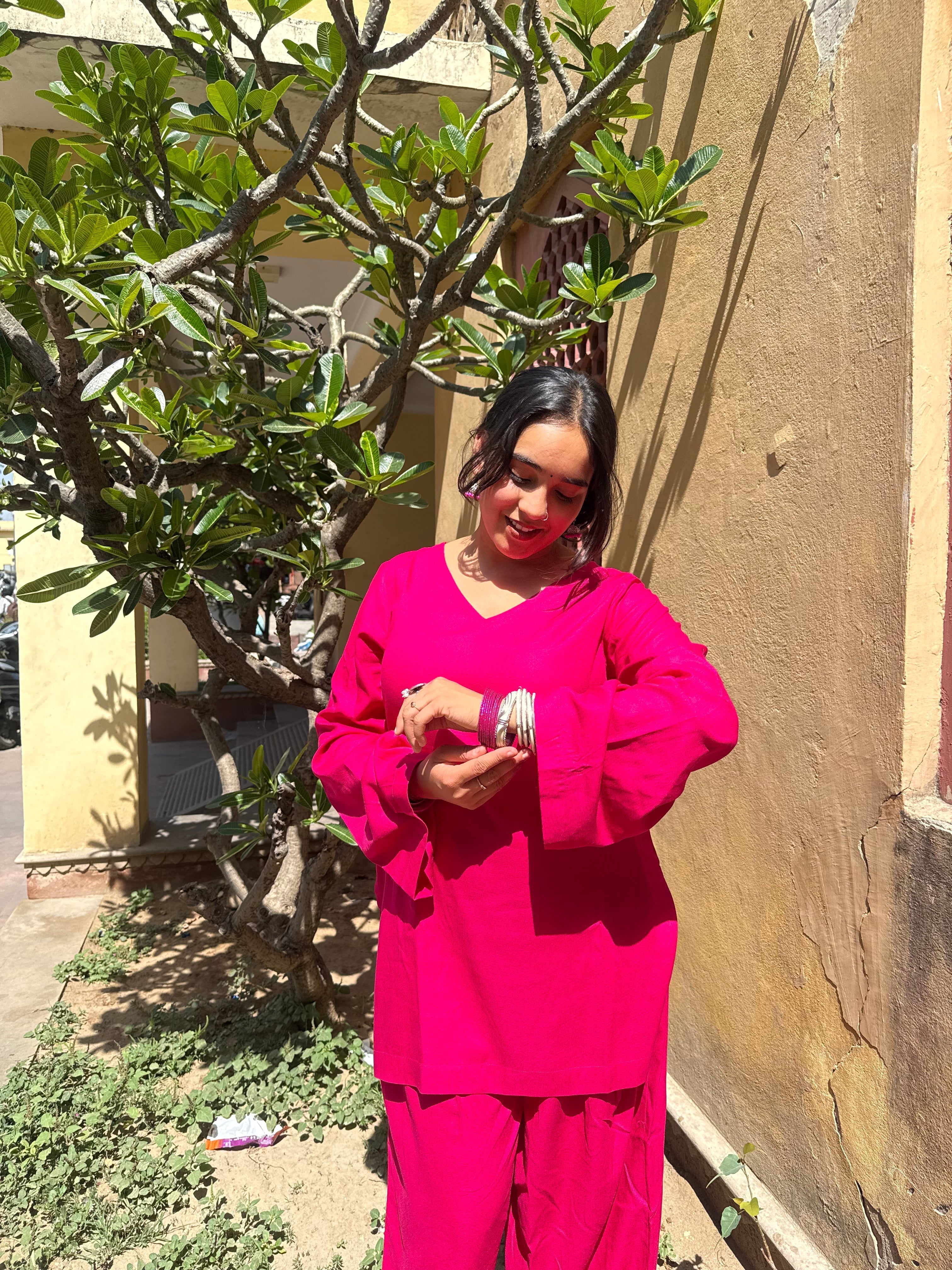 Rani Pink Farshi Salwar Set