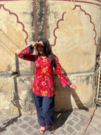Gulnaar Floral Farshi Salwar Set
