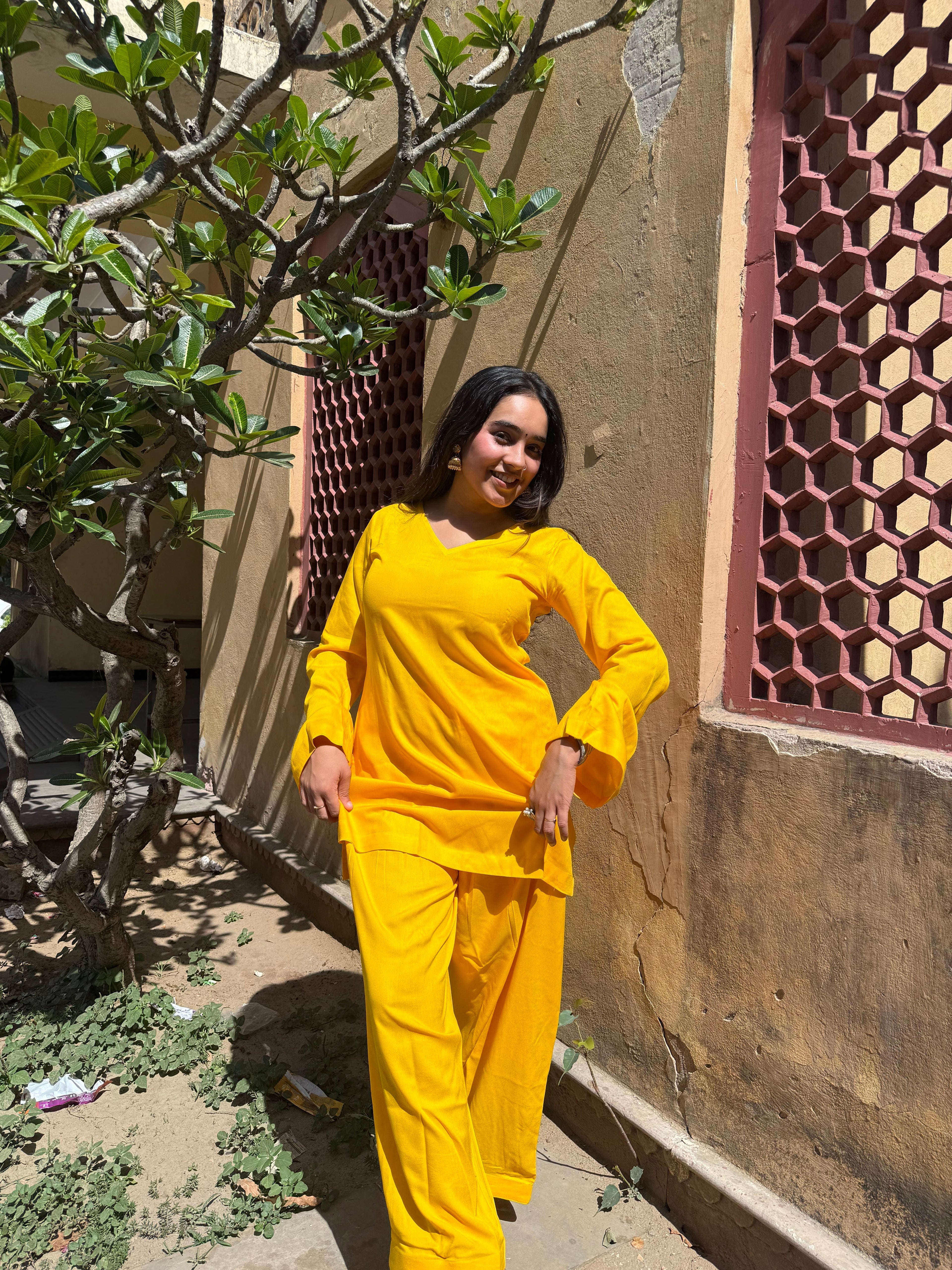 Sunshine Yellow Farshi Salwar Set