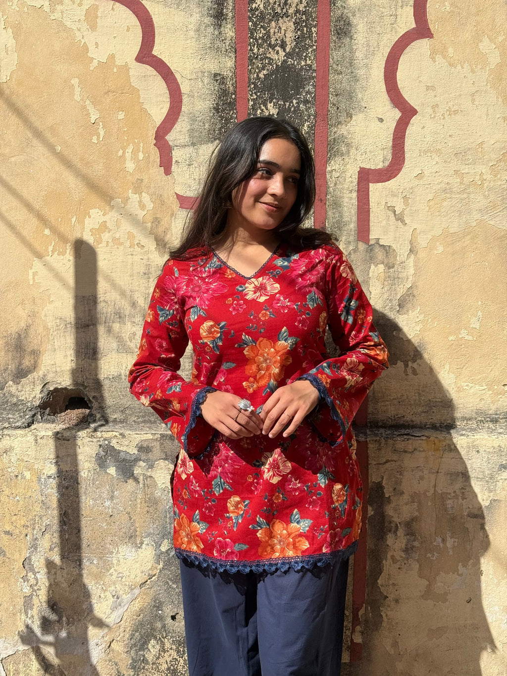 Gulnaar Floral Farshi Salwar Set