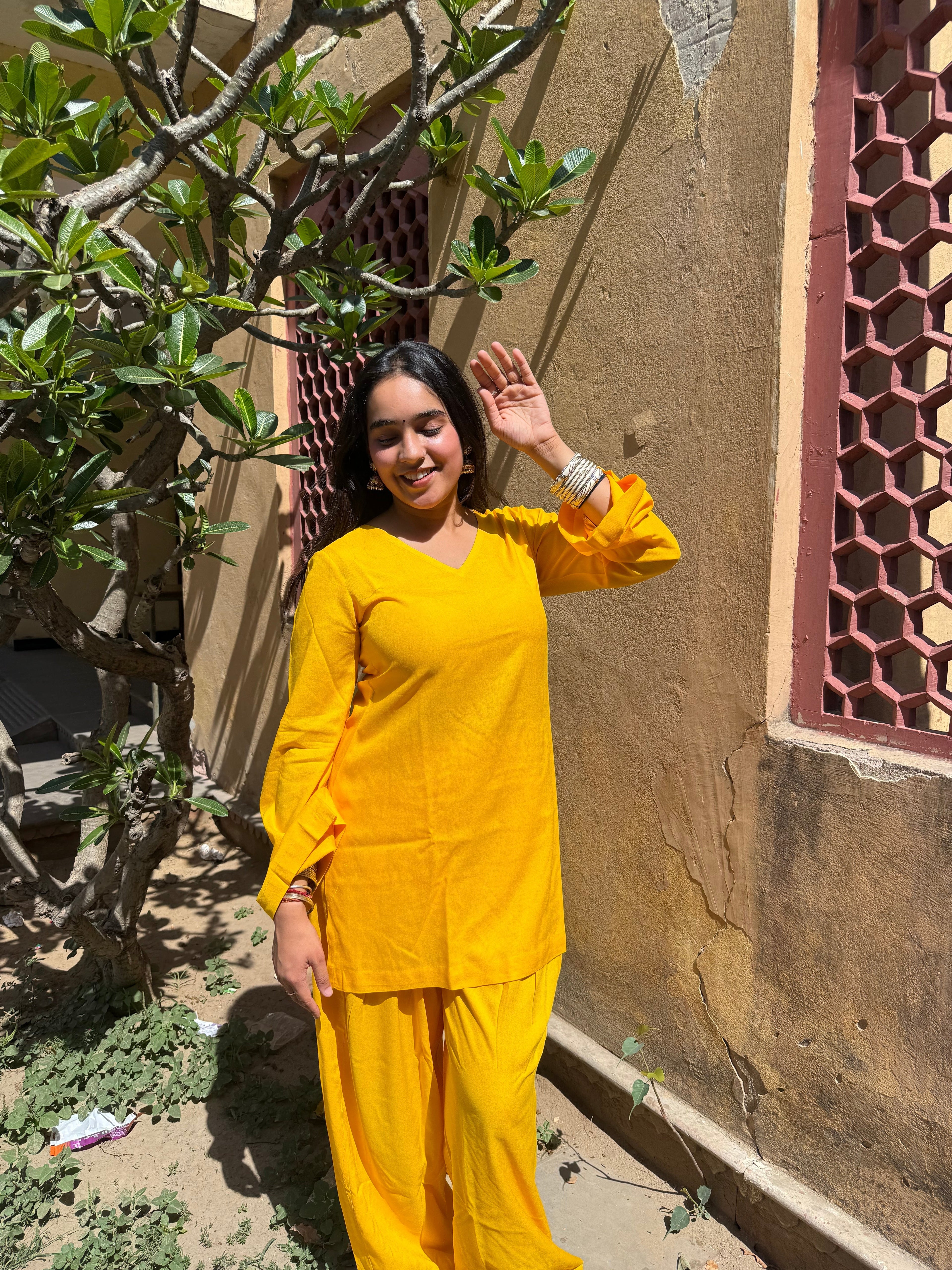 Sunshine Yellow Farshi Salwar Set