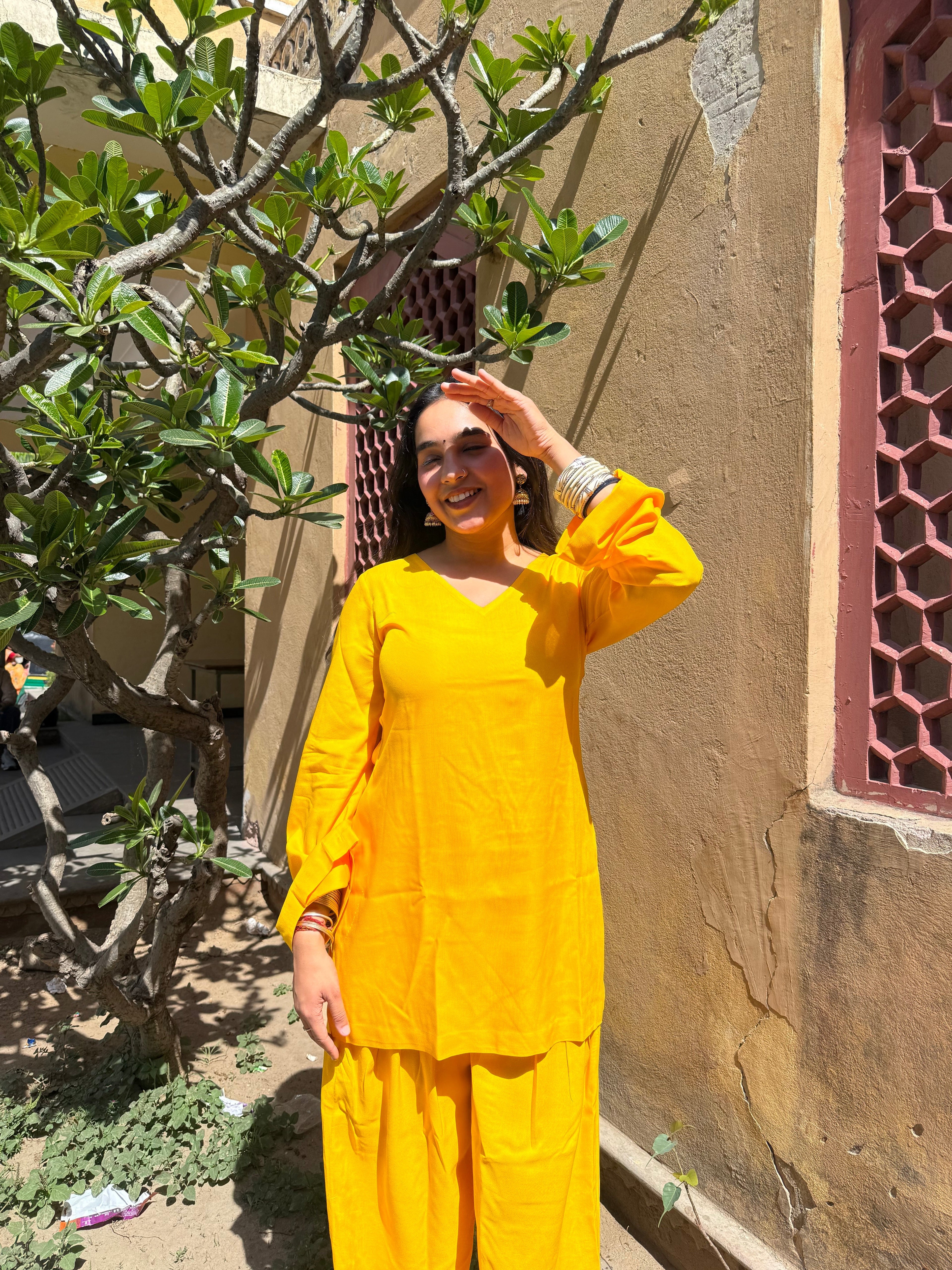 Sunshine Yellow Farshi Salwar Set