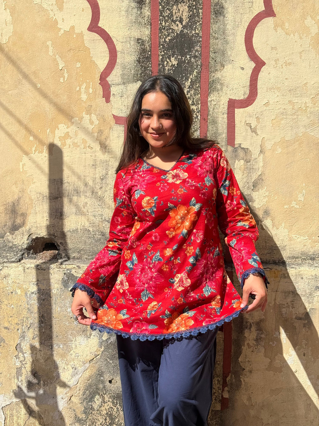 Gulnaar Floral Farshi Salwar Set