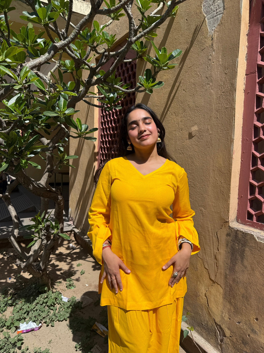 Sunshine Yellow Farshi Salwar Set