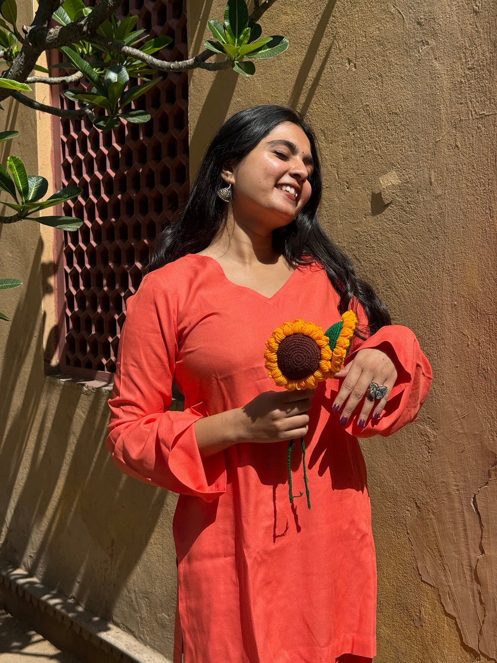 Coral Glow Farshi Salwar Set