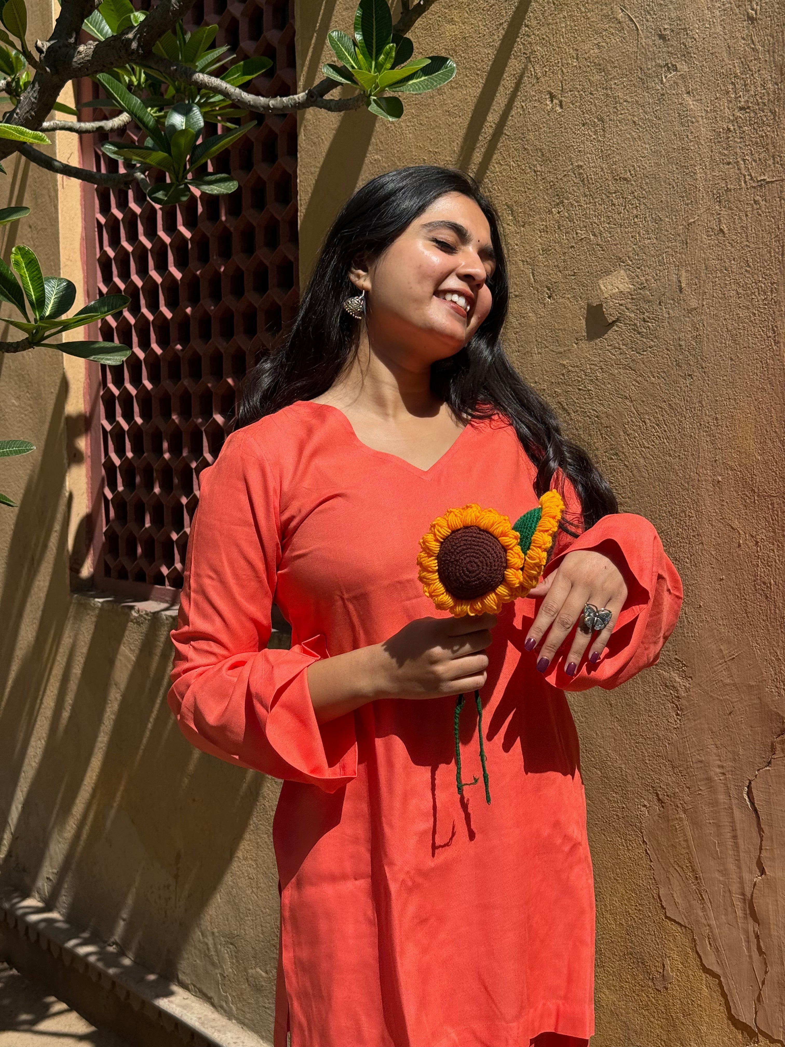 Coral Glow Farshi Salwar Set